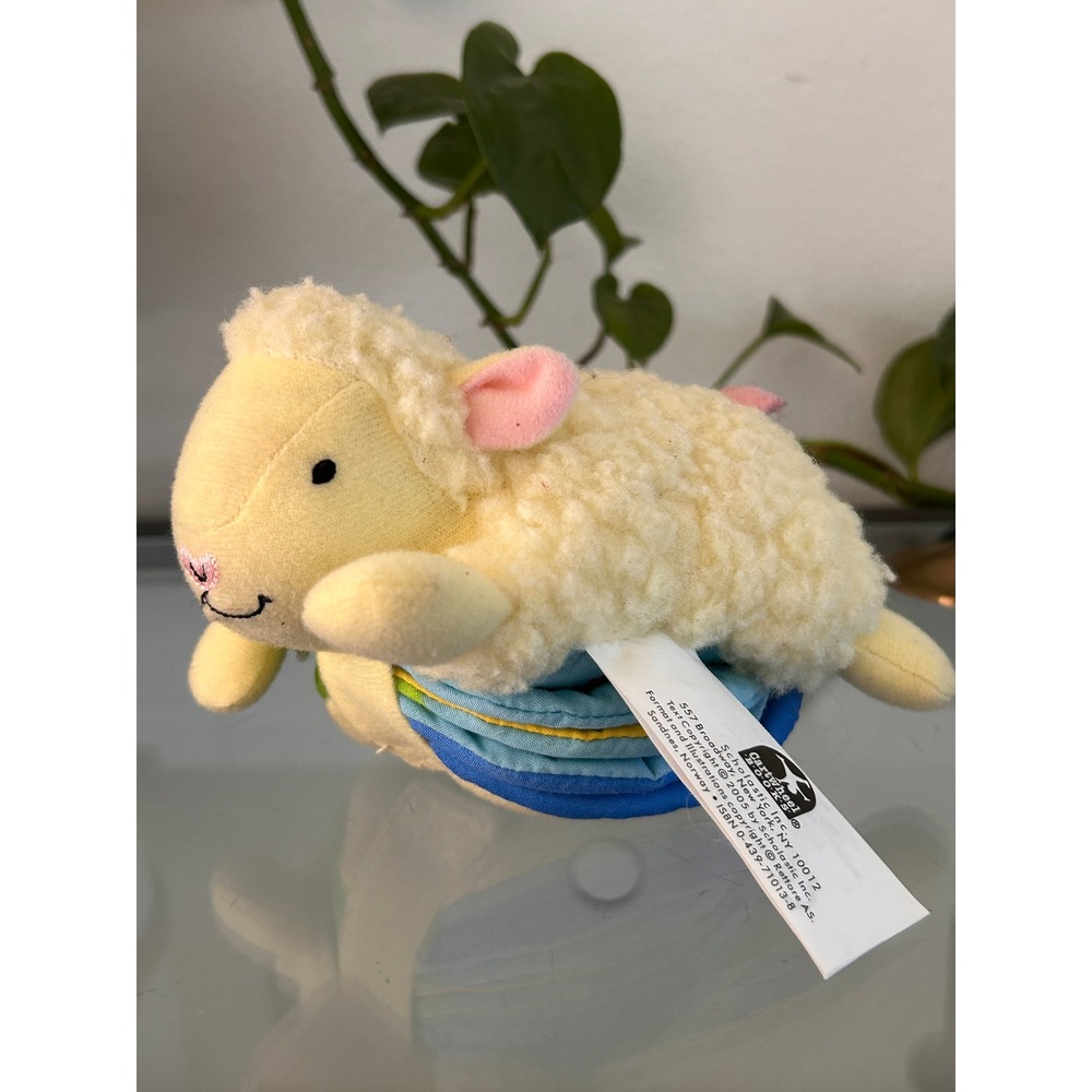Scholastic Cartwheel Books Little Lamb Plush Cloth Book 2005 Yellow Sheep Toy